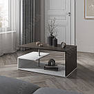 Журнальний стіл для офісних приміщень з полицями з ДСП Дизайнерський кавовий столик лофт 910 мм, фото 5