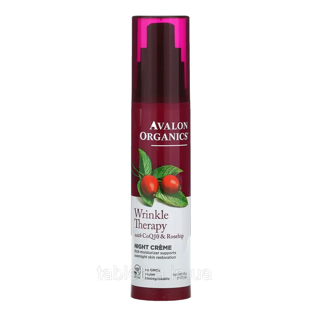 Avalon Organics, CoQ10 Repair, нічний крем проти зморщок, 1,75 унції (50 г)