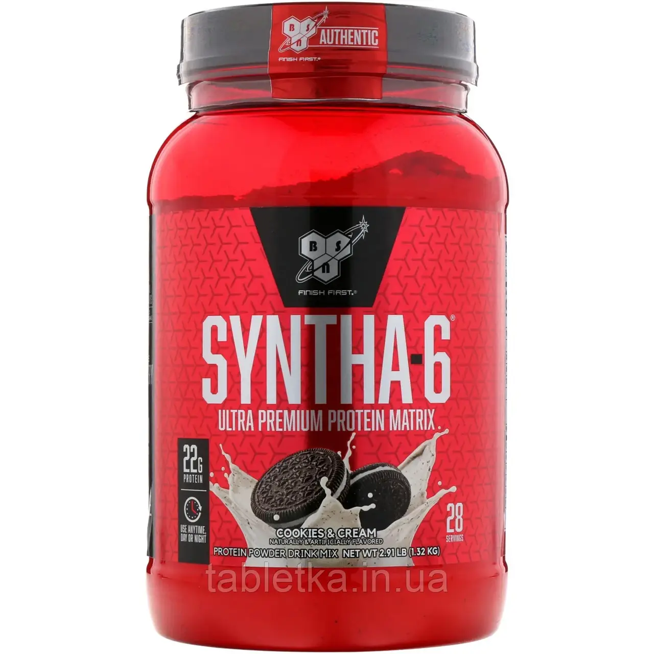 BSN, Syntha-6, білкова матриця ультрапреміальної якості, печиво з вершками, 1.32 кг (2,91 фунта)