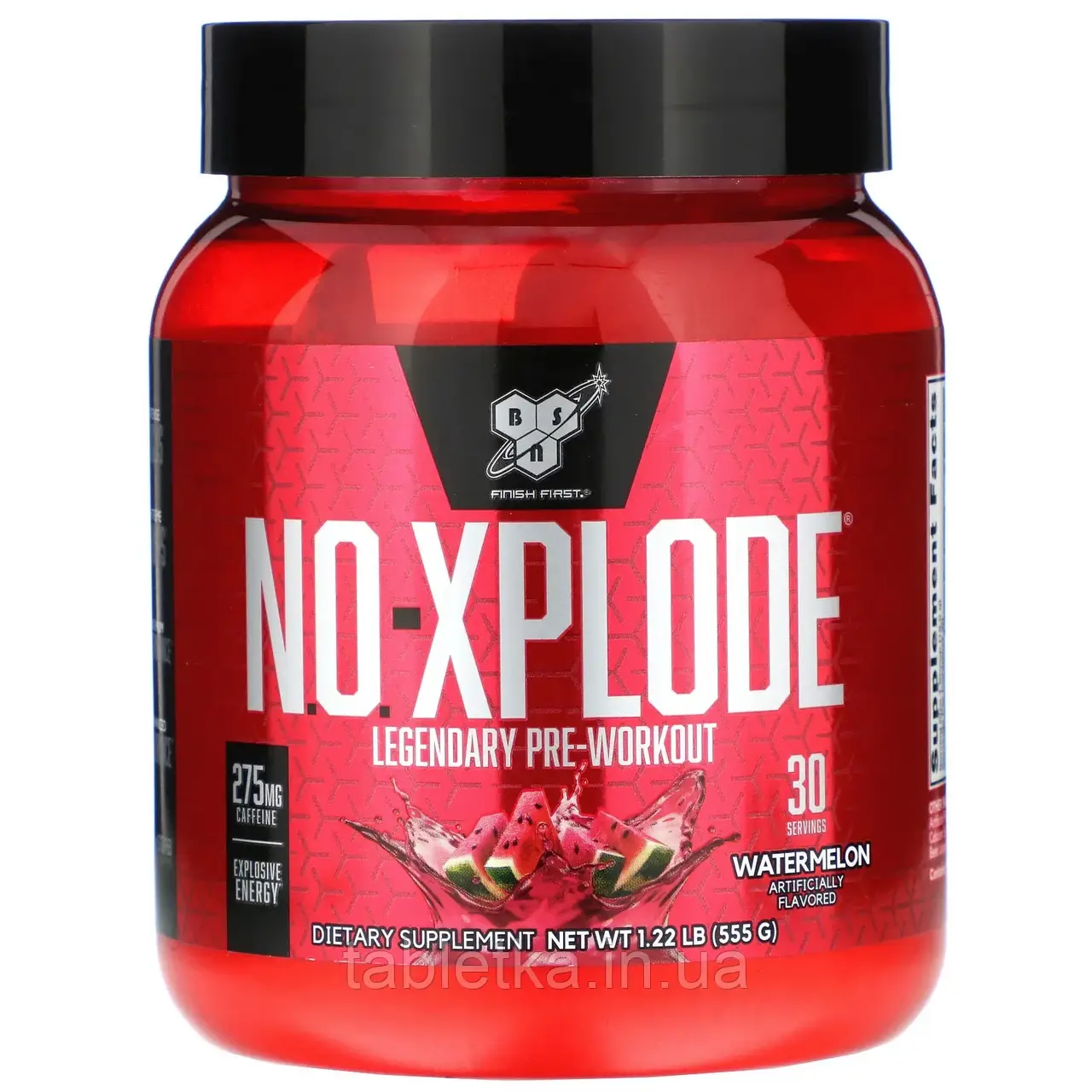 BSN, N.O.-Xplode, легендарний передтренувальний комплекс, кавун, 555 г (1,22 фунта)