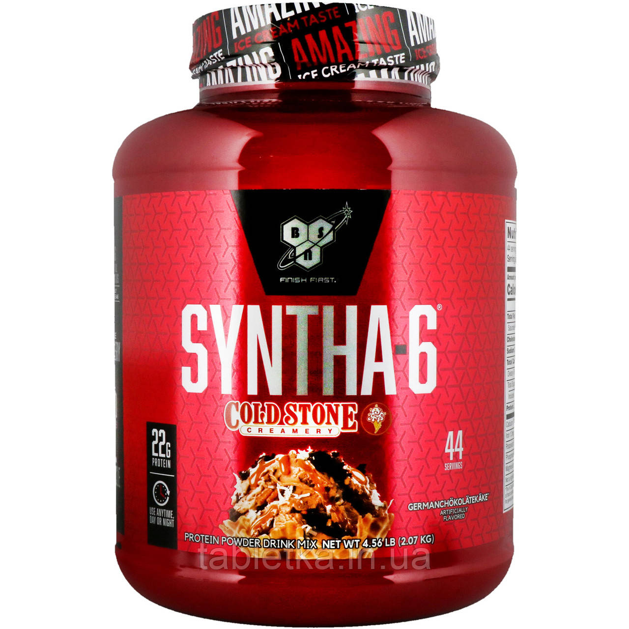BSN, Syntha-6, Cold Stone Creamery, німецький шоколадний кекс, 4,56 фунта (2,07 кг)