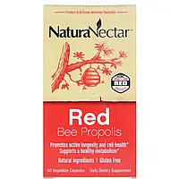 NaturaNectar, Червоний бджолиний прополіс, 60 вегетаріанських капсул NNR-32653