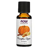 Now Foods, Essential Oils, Pumpkin Spice, Fall Blend, 1 fl oz (30 ml) купити