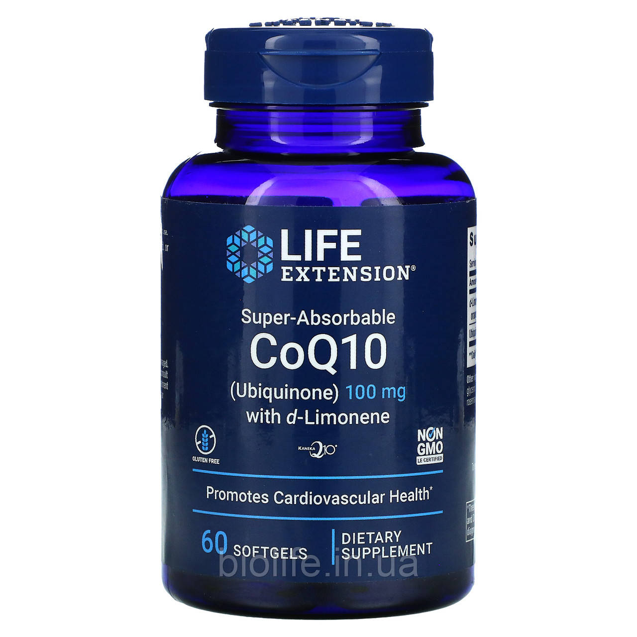 Life Extension, суперусваиваемый CoQ10, 100 мг, 60 м'яких желатинових капсул