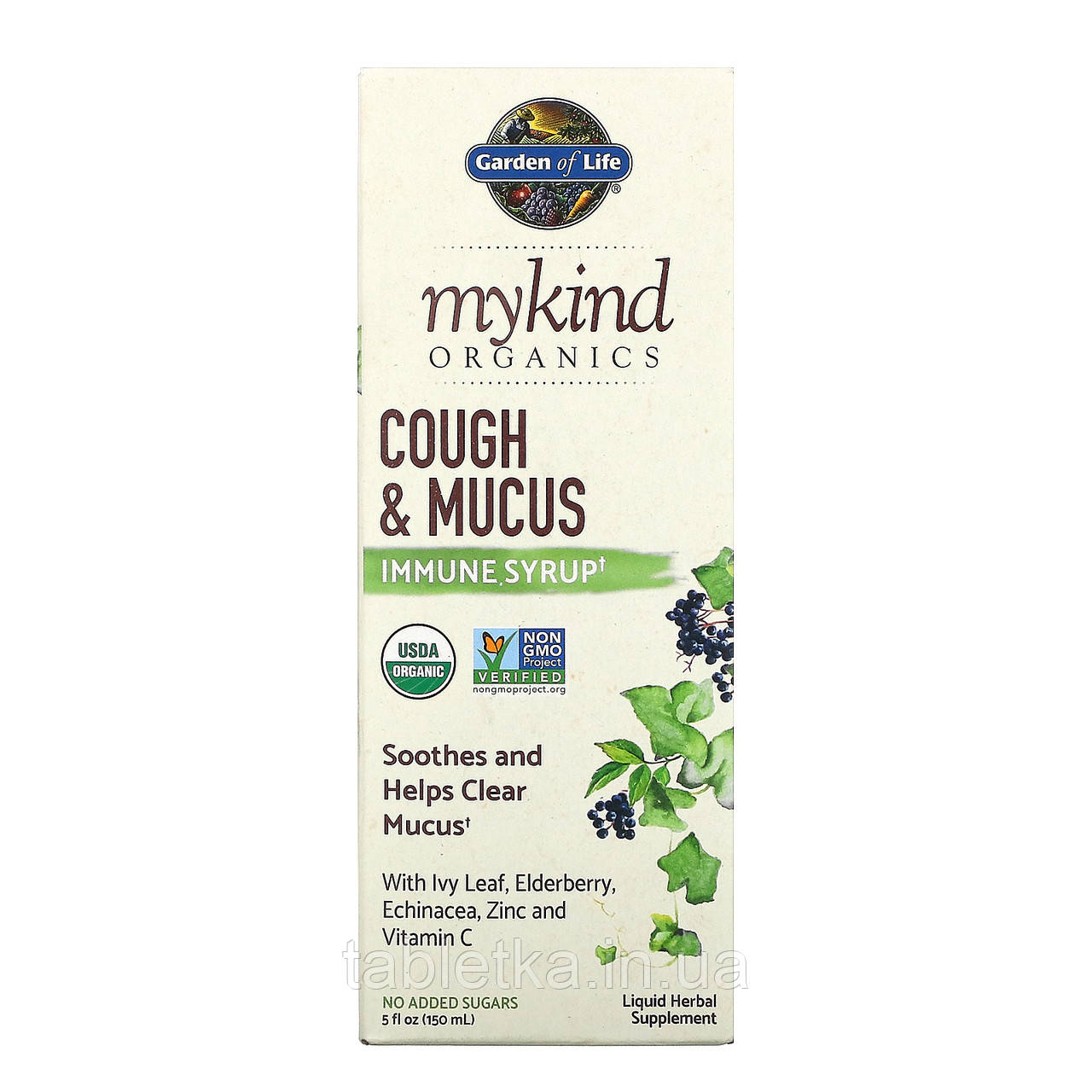Garden of Life, MyKind Organics, імунний сироп від кашлю та слизу, 150 мл (5 рідк. Унций)