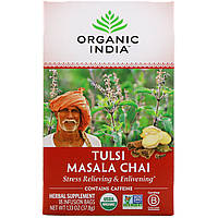Organic India, Чай масала з тулса, 18 пакетиків, 37,8 г (1,33 унції)