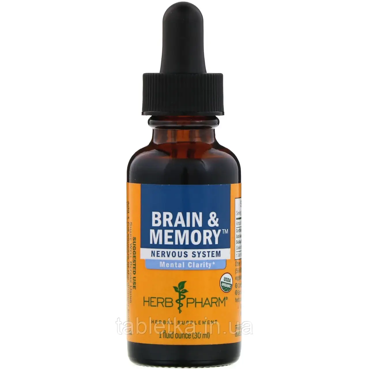 Herb Pharm, Brain & Memory (мозок і пам'ять), нервова система, 1 рідка унція (30 мл)