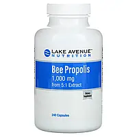 Lake Avenue Nutrition, пчелиный прополис, экстракт 5:1, эквивалент 1000 мг, 240 капсул Днепр