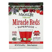 Macrolife Naturals, Miracle Reds, Superfood, Goji- Pomegranate- Acai- Mangosteen, 9.4 g Днепр