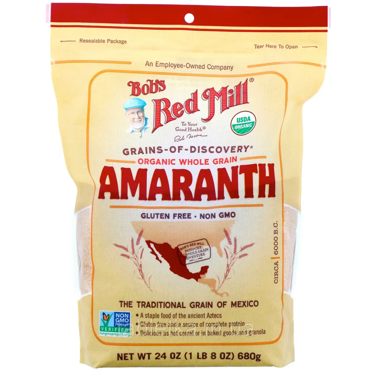 Bob's Red Mill, Органічний амарант, цільне зерно, 680 г (24 унції)