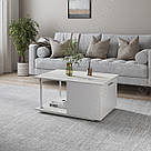 Журнальний стіл із дверцятами 90 см Ексклюзивні кавові столики на 2 відділення з Ламінованого ДСП, фото 2