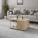 Журнальний стіл із дверцятами 90 см Ексклюзивні кавові столики на 2 відділення з Ламінованого ДСП, фото 7