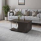 Журнальний стіл із дверцятами 90 см Ексклюзивні кавові столики на 2 відділення з Ламінованого ДСП, фото 8