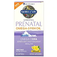 Minami Nutrition, Supercritical Prenatal, рыбий жир омега-3 со вкусом лимона, 60 мягких желатиновых капсул в в