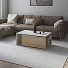 Стіл трансформер журнальний 100 см Кавовий розкладний столик прямокутний із Ламінованого ДСП, фото 4