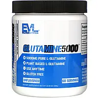 EVLution Nutrition, Глутамин 5000, без добавок, 5000 мг, 300 г (10,58 унции) Днепр