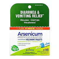 Boiron, Arsenicum, Средство от диареи и рвоты, гранулы Meltaway, 30C, 3 пробирки, 80 гранул в каждой Днепр