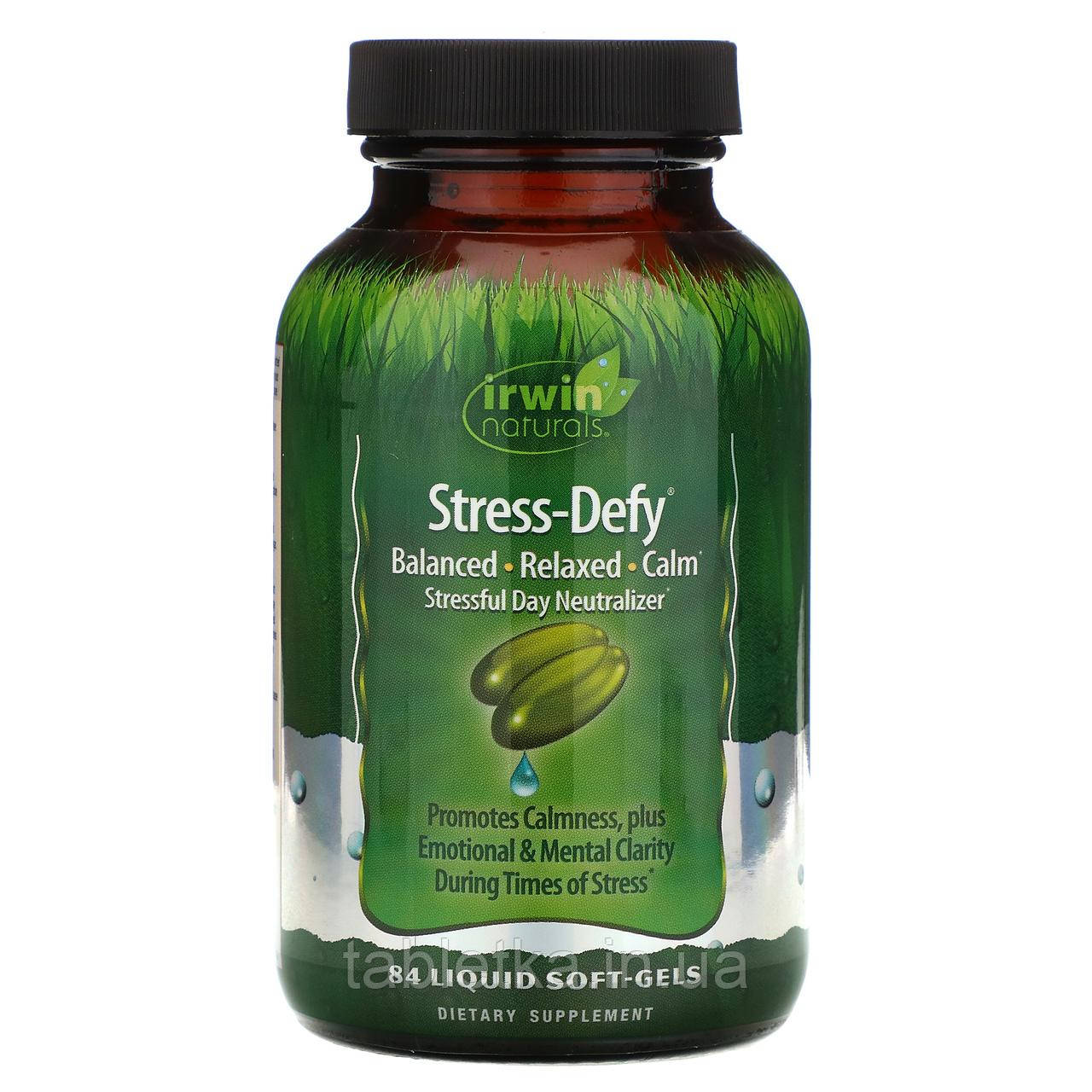Irwin Naturals, Stress-Defy, 84 рідких желатинових капсул