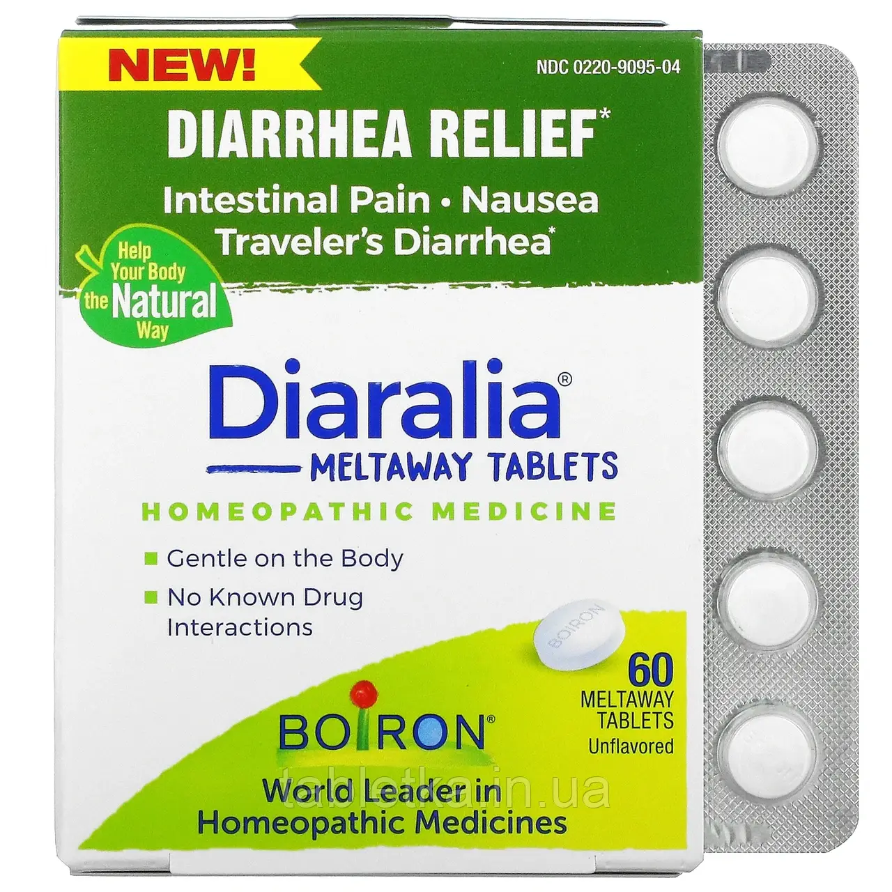 Boiron, Diaralia, засіб проти діареї, без ароматизаторів, 60 таблеток Meltaway