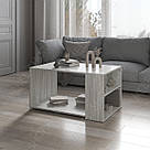 Журнальний стіл із поличками шириною 90 см Кавові та чайні столики у вітальню з Ламінованого ДСП, фото 3