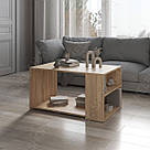 Журнальний стіл із поличками шириною 90 см Кавові та чайні столики у вітальню з Ламінованого ДСП, фото 5