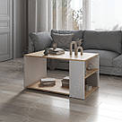 Журнальний стіл із поличками шириною 90 см Кавові та чайні столики у вітальню з Ламінованого ДСП, фото 7