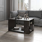 Журнальний стіл із поличками шириною 90 см Кавові та чайні столики у вітальню з Ламінованого ДСП, фото 6