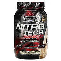 Muscletech, Nitro Tech, Ripped, Ultimate Protein + Weight Loss Formula, French Vanilla Swirl, 2 lbs (907 g) в