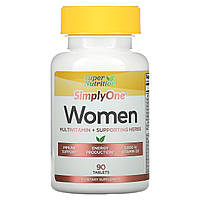 Super Nutrition, SimplyOne, мультивитамины и полезные травы для женщин, 90 таблеток Днепр