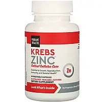 Vibrant Health, Krebs Zinc, 60 растительных капсул Днепр