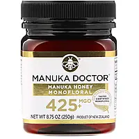 Manuka Doctor, Монофлорный мед манука, MGO 425+, 250 г (8,75 унции) в Украине