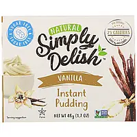 Natural Simply Delish, Натуральный пудинг быстрого приготовления, ваниль, 48 г (1,7 унции) в Украине