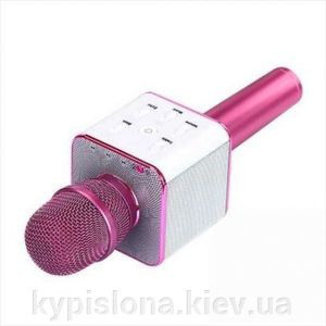 Bluetooth микрофон для караоке Q7 Блютуз микро + ЧЕХОЛ Черный MAS - фото 4 - id-p1796535811