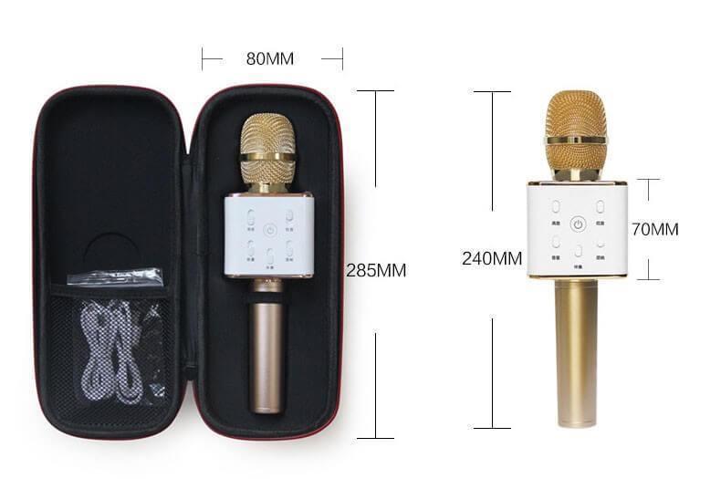 Bluetooth микрофон для караоке Q7 Блютуз микро + ЧЕХОЛ MAS - фото 10 - id-p1796535812