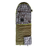 Спальний мішок Tramp Kingwood Regular ковдра правий dark-olive/grey 220/80 UTRS-053R, фото 8