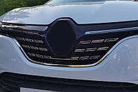 Накладки на решетку радиатора 2021-2024 (5 шт, нержавейка) Carmos - Турецкая сталь для марки.авто. Renault