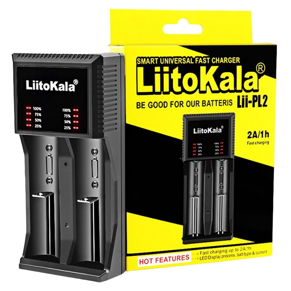 Зарядний пристрій для акумуляторів LiitoKala Lii-PL2 (ААА/АА/С/21700/18650/26650) 220V/12V