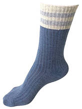 Шкарпетки високі Barcelona сіро-сині/сірі смужки