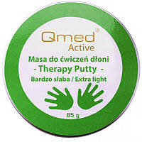 Пластичная масса для реабилитации ладони Qmed Therapy Putty Soft Зеленая