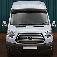 Козырек на лобовое стекло (черный глянец, 5мм) для Ford Transit 2014-2024 гг