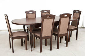 Стіл овальний розкладний Мадрид Модуль Люкс. Стіл Олівер., фото 1