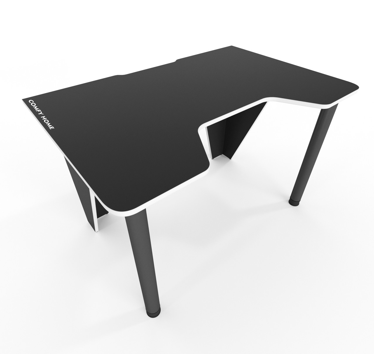 Геймерський стіл "Frost-2" 140х80х75 см. Чорний/Білий, фото 1