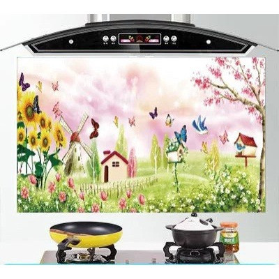 Термостійкі наклейки над плитою 90*60 см Соняхи