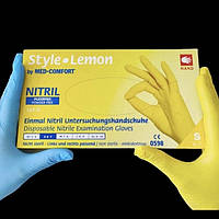 Перчатки нитриловые Церос: Style Lemon nitryl S Yellow (100 шт), нестерильные неопудренные С, Желтый