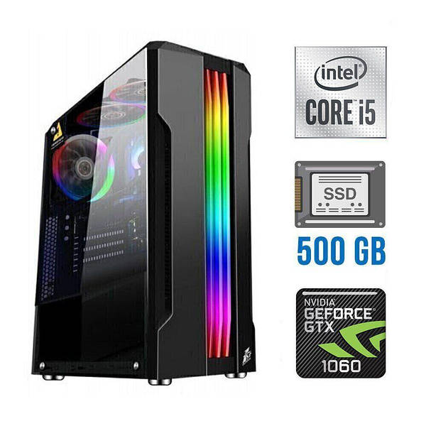 Core i5 10400F 6 2.9GHz 16 GB DDR4 NEW 500GB SSD NEW GeForce GTX 1060 6GB 500W NEW