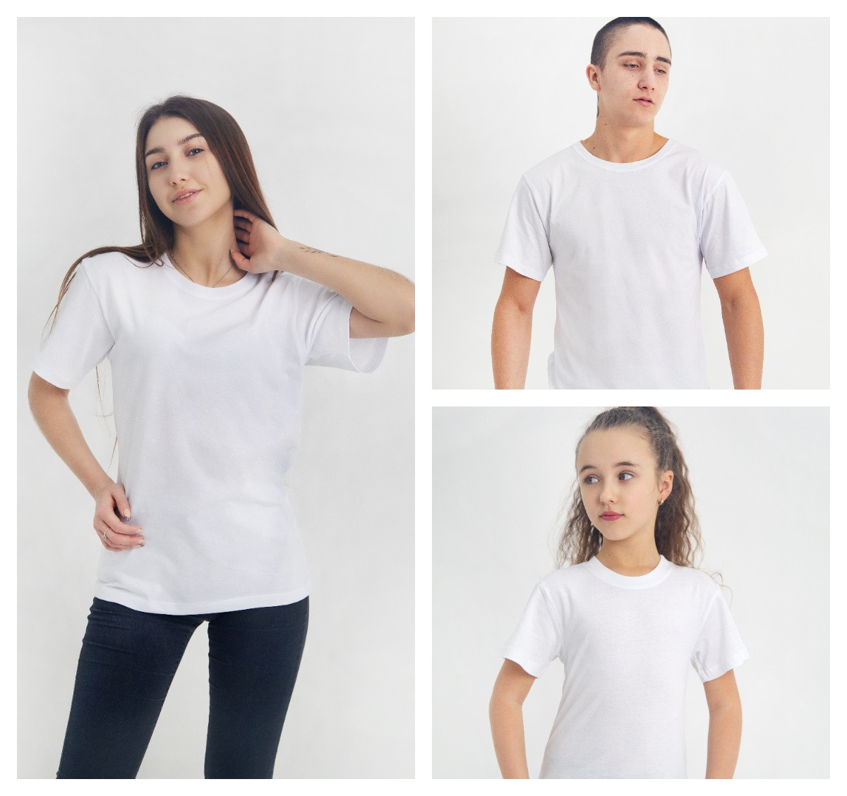 Жіноча футболка біла для спорту та повсякденного носіння, футболка однотонна жіноча білого кольору