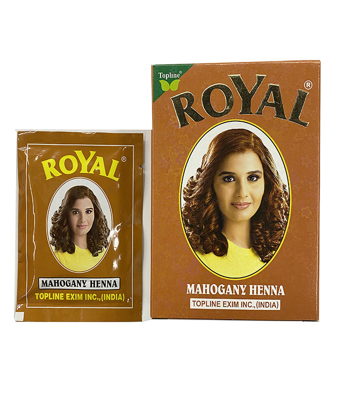Хна індійська для волосся Royal Henna Mahogany з рудим відтінком 10 грамів, фото 1
