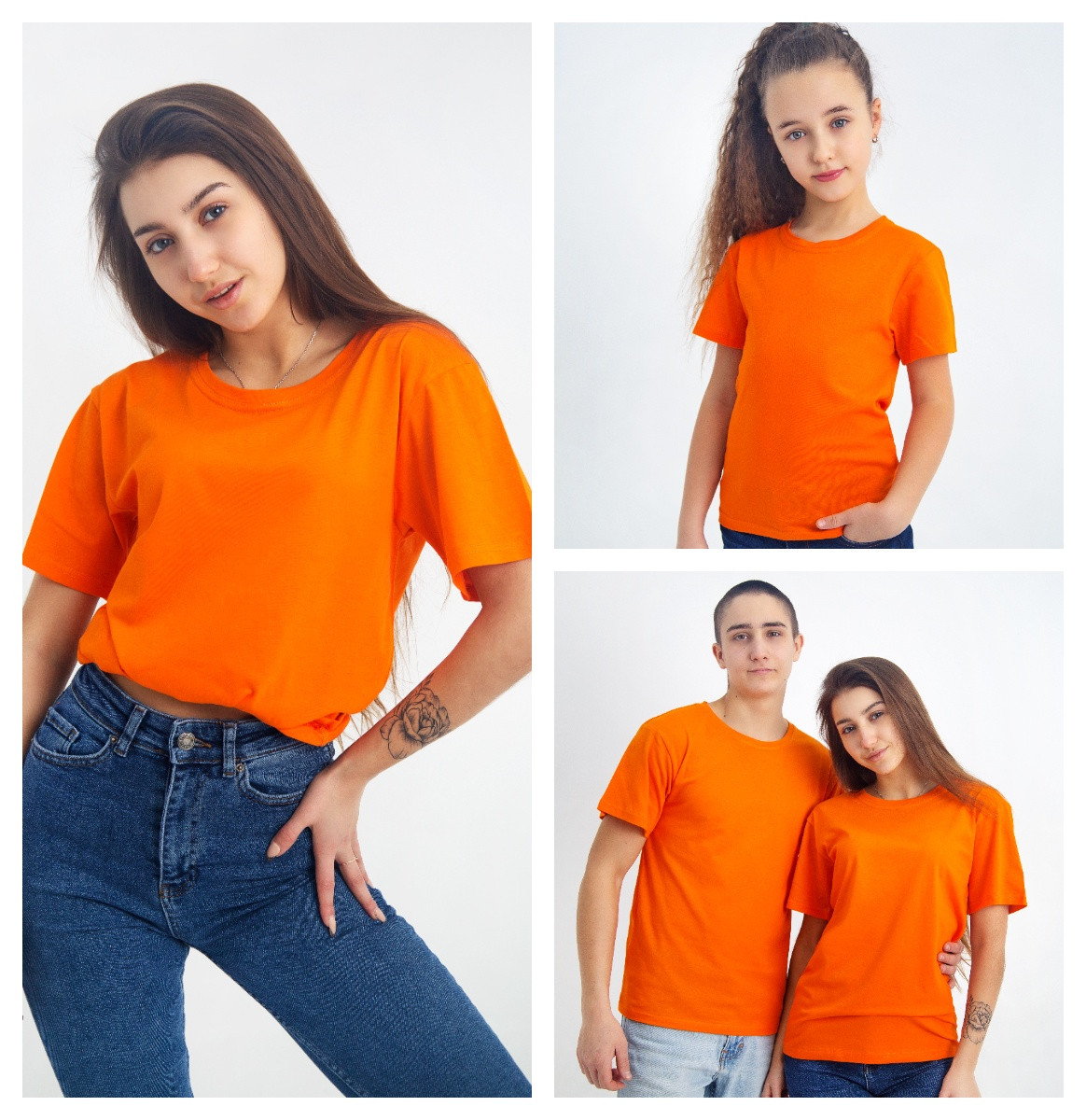 Футболка жіноча помаранчева однотонна, спорту та повсякденне носіння, бавовна жіноча футболка помаранчевого кольору