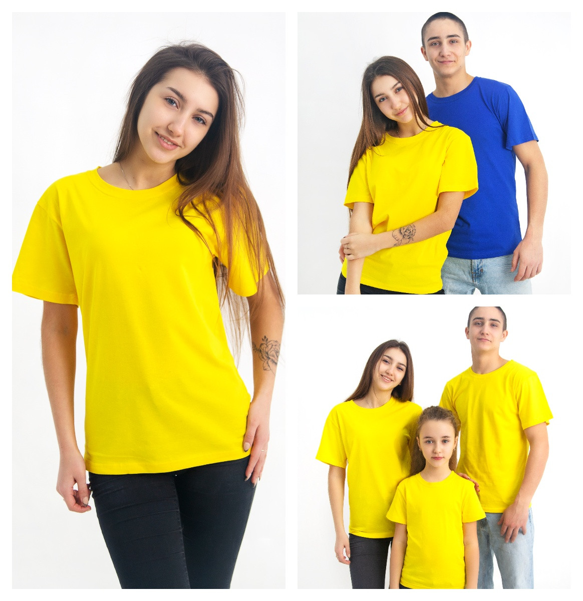 Жіноча футболка жовта, бавовна 100%, футболка жовтого кольору жіноча чоловіча, однотонні футболки гурт розщеп