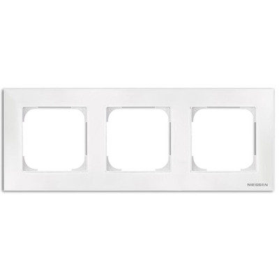 Рамка 3 посту ABB Niessen Sky 8573.1 BL Білий (2CLA857300A1101)